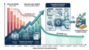 SEO for Brand Growth: Lowering Blended CAC in a High-Ad-Cost Era